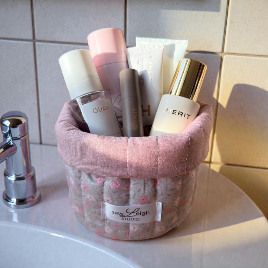 Pressed Flowers Vanity Bucket