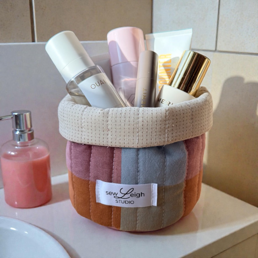 Moody Plaid Vanity Bucket