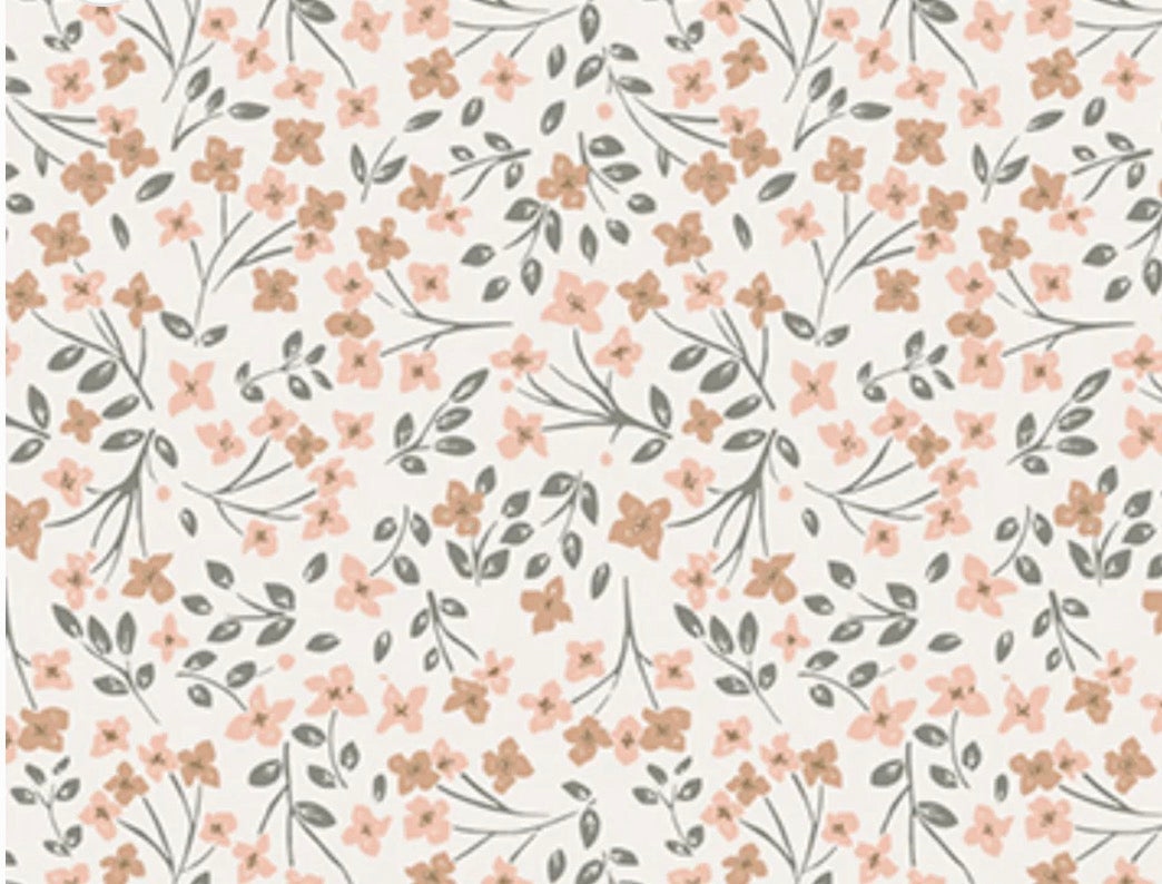 Cream Ditsy Floral: Hair Tools Bag